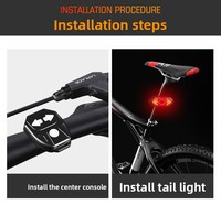 NIACONN NIA-Z014 5 modes de clignotants sans fil avec télécommande, étanche IP63, rechargeable USB, super lumineux, ABS, pour la conduite nocturne