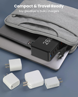 Cargador GaN de 268W con 8 Puertos USB C, Estación de Carga Rápida, Adaptador de Escritorio PD 3.0 QC 3.0 para Laptop y PC
