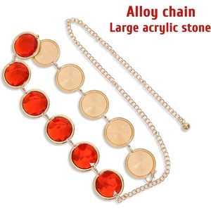 Cinturón Raven con Piedras Preciosas Rojas, Cadena de Cintura Ajustable, Conjunto de Joyería para Disfraces de Cosplay, Accesorio de Moda Unisex - Product Image 2