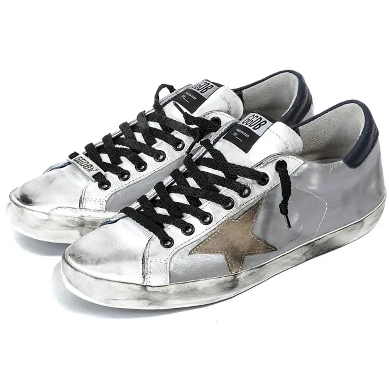 Goldens Stasters Turnschuhe SUPER STAR LIMITED EDITION in Pelle e stella in Camosc Gooses Sports Casual Dirty Damenschuhe