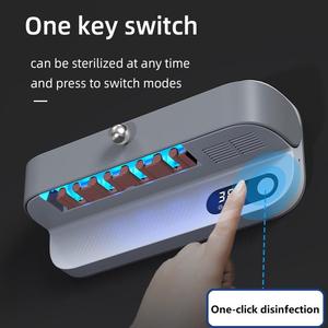Escova de dentes UV de parede portátil, desinfetante, caixa de escova de dentes com esterilização 99,99%, secador de ar, limpador UV - Product Image 2