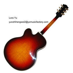Yunzhi marca 18 polegadas totalmente artesanal, corpo oco arco jazz violão - Product Image 2