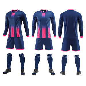 Pakaian Sepak Bola Latihan Lengan Panjang Versi Polos dengan Cetak dan Nomor untuk Pertandingan Musim Gugur - Product Image 5