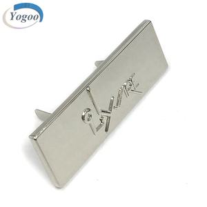 مخصص لامعة الفضة مصقول شعار منقوش لوحة معدنية علامة حقيبة ملحقات الأجهزة الطلاء النهاية تسمية معدنية مخصصة - Product Image 2