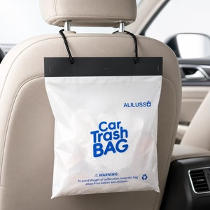 Thickened hanging car trash bags with special hanging ropes for car interiors, premium-quality car accessory <b>storage</b> bags. - Product Image 4