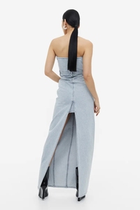 2023 Hot Summer Casual Strapless Bodycon Long <strong>Dungaree</strong> Denim <strong>Dress</strong> <strong>for</strong> <strong>Women</strong> - Product Image 4