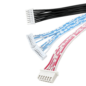 Кабель плоский AWM 2468 26AWG с шагом 8 мм, с ПВХ изоляцией, луженая медь, сине-белый, ленточный провод - Product Image 1