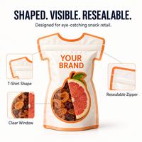Logotipo de pedido SpoutUV Holographic Mylarbag Zip Reutilizable Biodegradable Breakfast Cereal Candy Packaging Bolsa de plástico con ventanas