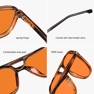 แว่นตา Sunray TR90 กรอบ TR90 เลนส์ CR39 ป้องกันอาการเมื่อยล้า น้ำหนักเบา สำหรับผู้หญิงและผู้ชาย ป้องกันแสงสีฟ้า 80%-100% สำหรับใช้กับคอมพิวเตอร์และงานออฟฟิศ - Product Image 4