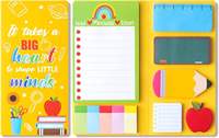 Porte-notes autocollants sur le thème des dessins animés, bloc-notes mignon, fournitures de bureau Kawaii, accessoires de papeterie scolaire, vente en gros personnalisée