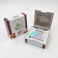Boîte d'emballage personnalisée en papier kraft pliable avec fenêtre pour chocolats gélifiés comestibles et brownies, idéale pour les dispensaires
