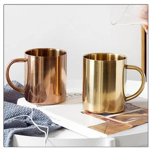 Doble pared taza de café con latón de cobre/cobre acabado - Product Image 1