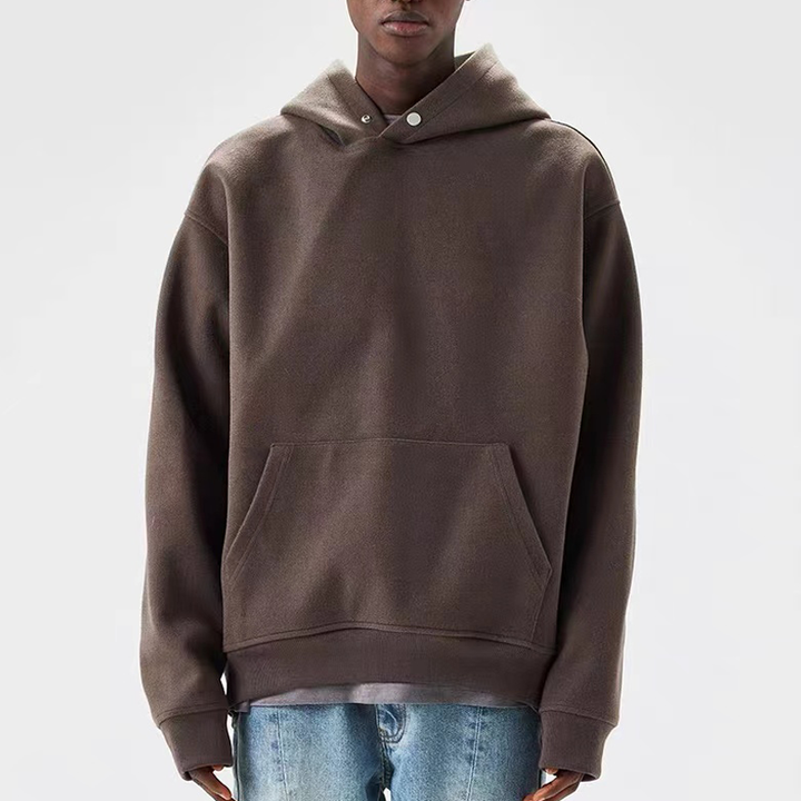 Wholesale Oversize Hoodies with Buttons - Unisex Snap Pullover