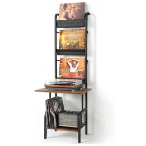 Étagère de présentation en <span class=keywords><strong>vinyle</strong></span>, support pour disques vinyles, support pour <span class=keywords><strong>platine</strong></span>, table pour lecteur de disques vinyles, rangement pour vinyles, support pour lecteur de disques vinyles, organisateur de placard, étagère - Product Image 1