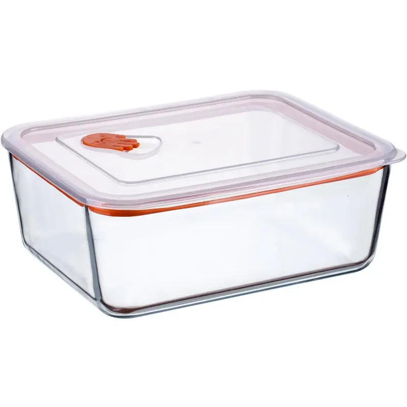 Square 0.35L 0.9L luminarc anchor hocking soda lime rectangle glass food containers with lids glass active pure box for lunch