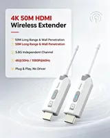 Extenseur sans fil 58G Point Point 4K compatible, émetteur-récepteur 50M, signal stable, sans interférences, pour réunions, origine Chine