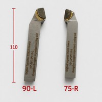 Jeu de couteaux de tournage professionnels carrés T5K10 à plaquettes carbure brasées, 3 angles (45°, 75°, 90°), pour tournage à gauche et à droite, OEM, livraison rapide