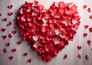 Toile de fond romantique pour la Saint-Valentin avec motif en forme de cœur pour photomaton, diffusion en direct, photographie de <span class=keywords><strong>couple</strong></span> - Product Image 4
