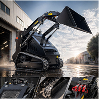 DERETTE T800 Raupen-Minilader Hydraulischer Kompaktlader Hohe Ladekapazität Verschiedene Anbaugeräte