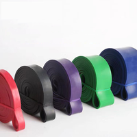 Bandas de estiramiento para ejercicio al por mayor, bandas de resistencia TPE para entrenamiento al aire libre y gimnasio con logotipo personalizado