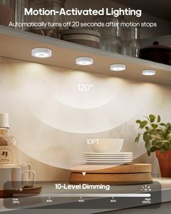 Modern RGB LED Under Cabinet <b>Light</b> with Remote Control Battery Powered Dimmable Touch Control Under Counter Lighting - Product Image 3