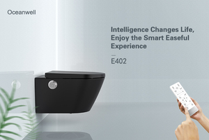 WC intelligent mural fin noir mat certifié CE, directement de l'usine, pour salle de bain moderne - Product Image 4