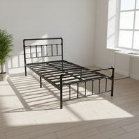 Cadre de lit simple en métal au design moderne pour usage domestique ou hôtelier, convertible, adapté à la chambre à coucher, au salon, à l'appartement
