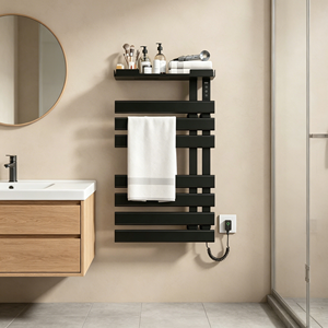 Sèche-serviettes électrique intelligent avec commande vocale par application, étanche IPX4, radiateur mural en acier à faible teneur en carbone - Product Image 2