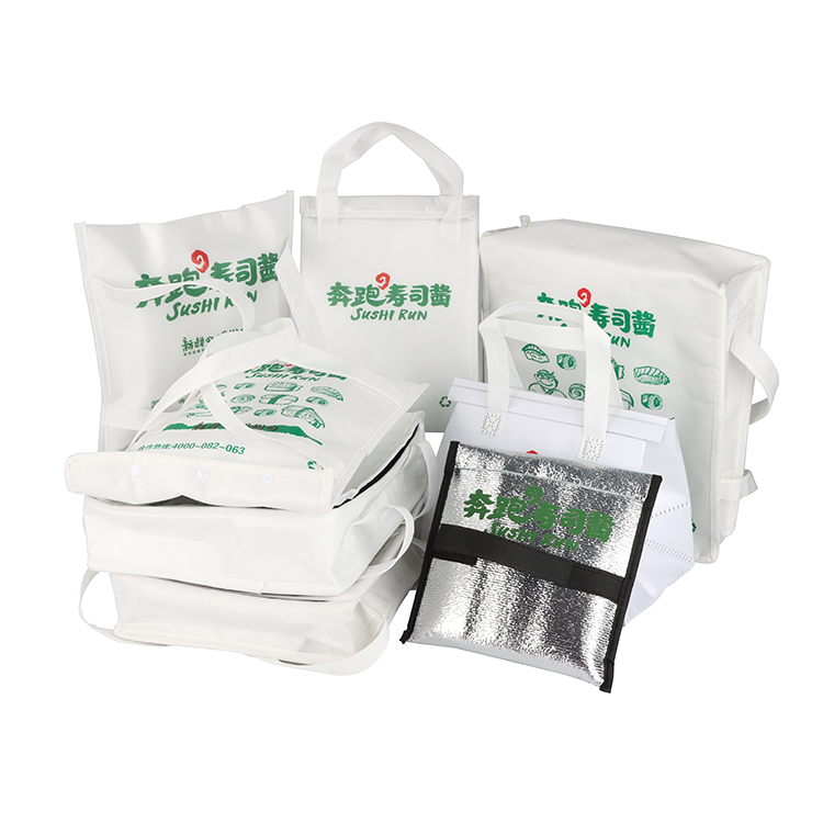 High Quality Popular Design Custom Logo Printed Insulated Lunch Thermal Non Woven Food Delivery Cooler Bag Customized SizePopular