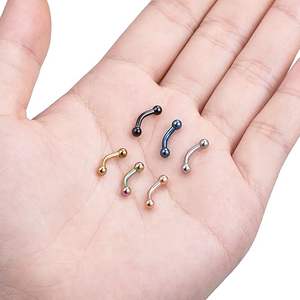 Vente en gros Barre courte Petite main avec boule gemme Anneaux de nombril en acier inoxydable Anneaux de nombril pour femmes Bijoux de piercing - Product Image 5