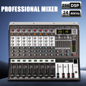 Console de mixage audio professionnelle AMX8 <span class=keywords><strong>8</strong></span> canaux avec 99 effets DSP Bluetooth pour diffusion en direct, podcast, <span class=keywords><strong>studio</strong></span> - Product Image 2