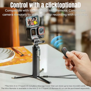 Nuevo <span class=keywords><strong>Mini</strong></span> Trípode 2 en 1 Insta360 2.0, Palo Selfie Monopié con Agarre para <span class=keywords><strong>Insta</strong></span> 360 X4 X3 Ace Pro 2 GO 3S GoPro Hero 13, Accesorios - Product Image 5