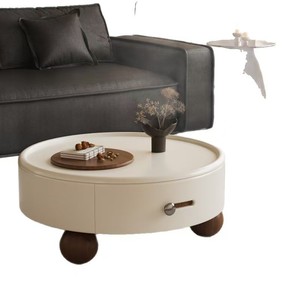<span class=keywords><strong>Table</strong></span> basse ronde élégante avec tiroir, meubles de salon, bois de qualité E0 et laque piano, <span class=keywords><strong>table</strong></span> basse idéale pour les salons - Product Image 3