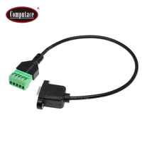 Cable Adaptador USB 3.0 Macho-Hembra de 5 Pines/Vías con Terminales de Perno y Protección, Trenzado, Carga Rápida 5A, Cubierta de PVC, para Computadora y Cámara