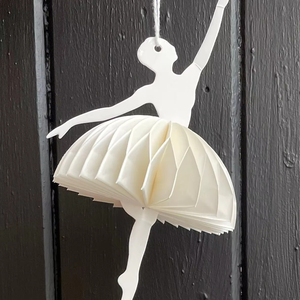 Bailarina chica San Valentín panal plegable tutú creativo hecho a mano <span class=keywords><strong>papel</strong></span> reciclado plegable panal bailarina adorno colgante - Product Image 2