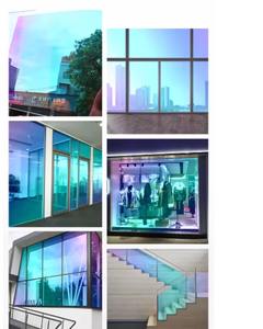 Film de fenêtre en verre dichroïque, PET anti-explosion, isolation thermique, effet arc-en-ciel, teinte changeante, autocollant décoratif irisé - Product Image 5