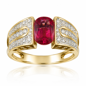 Anello in Stile Gemma Color Oro per Donne, Gioiello da Dito alla Moda per Uso Quotidiano e Feste - Product Image 4