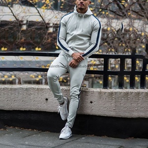 top quality custom cotton tracksuit men tracksuits custom logo for printing - Product Image 3