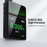 Alcoholímetro Digital Airsense H3 Pro UK Dart con Bomba de Gas, Probador de Alcohol en Sangre 0~0.400% BAC, 2000 Registros, Portátil, Negro, Litio