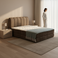 Matelas compressé 100% éponge, tissu rembourré, haute densité 45D, écologique, réglable, doux, taille King, chambre à coucher moderne