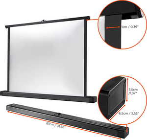 Pantalla de Proyección Portátil Retráctil de 16:9, 40-50 Pulgadas, para Interiores y Exteriores, para Cine en Casa, Jardín, Oficina - Product Image 2