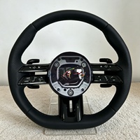 Volant Dragonfly pour Benz W204 W205 W211 AMG G63 G500 G550 W212 W222 W213 W218 W219 Volant en cuir noir intégral