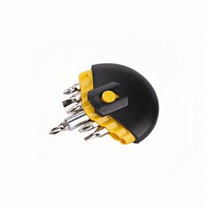 Kit d'outils de tournevis multi-embouts en forme de mini-ventilateur avec logo personnalisé, lumière LED et ouverture par bouton-poussoir - Product Image 1