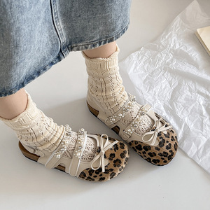 Women's French Dreamy Ballet Flat Sandals Low-Cut <b>Summer</b> Bow Sweet Backless <b>Closed</b> <b>Toe</b> Casual <b>Shoes</b> - Product Image 3