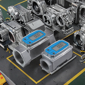 DN15 DN25, generador de impulsos de turbina de aluminio de alta precisión, medidor de flujo de combustible, diésel <span class=keywords><strong>Digital</strong></span> para aceite y agua, OEM personalizable - Product Image 2