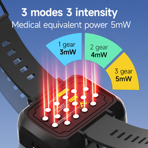 OEM & ODM Rééducation physique Montre de thérapie laser à diode 650 nm Lumière LED Semi-conducteurs Poignet Thérapie du diabète - Product Image 3