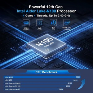<span class=keywords><strong>HYSTOU</strong></span> N100 <span class=keywords><strong>Mini</strong></span> <span class=keywords><strong>PC</strong></span> industriel sans ventilateur 12th 4 LAN Firewall Alder Lake Quad Core Win 10/11 UHD ordinateur de bureau avec SSD - Product Image 6
