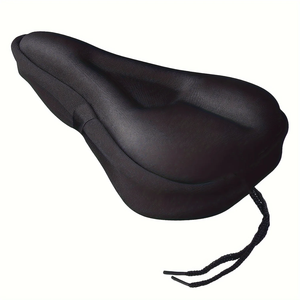 Coussin de siège de vélo, housse de <span class=keywords><strong>selle</strong></span> de vélo rembourrée confortable en <span class=keywords><strong>gel</strong></span>, extra douce pour hommes et femmes, siège d'exercice de vélo de montagne et de route - Product Image 1
