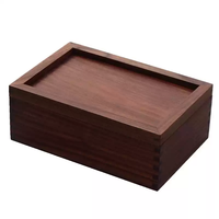 Organisateur de bureau artisanal traditionnel écologique en bois de noyer noir massif avec couvercle - Taille personnalisée
