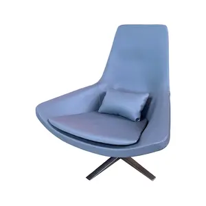 New 360 Rotating Metal Legs Covered With Cloth Cushion Single Armchair Living Room Furniture Sofa